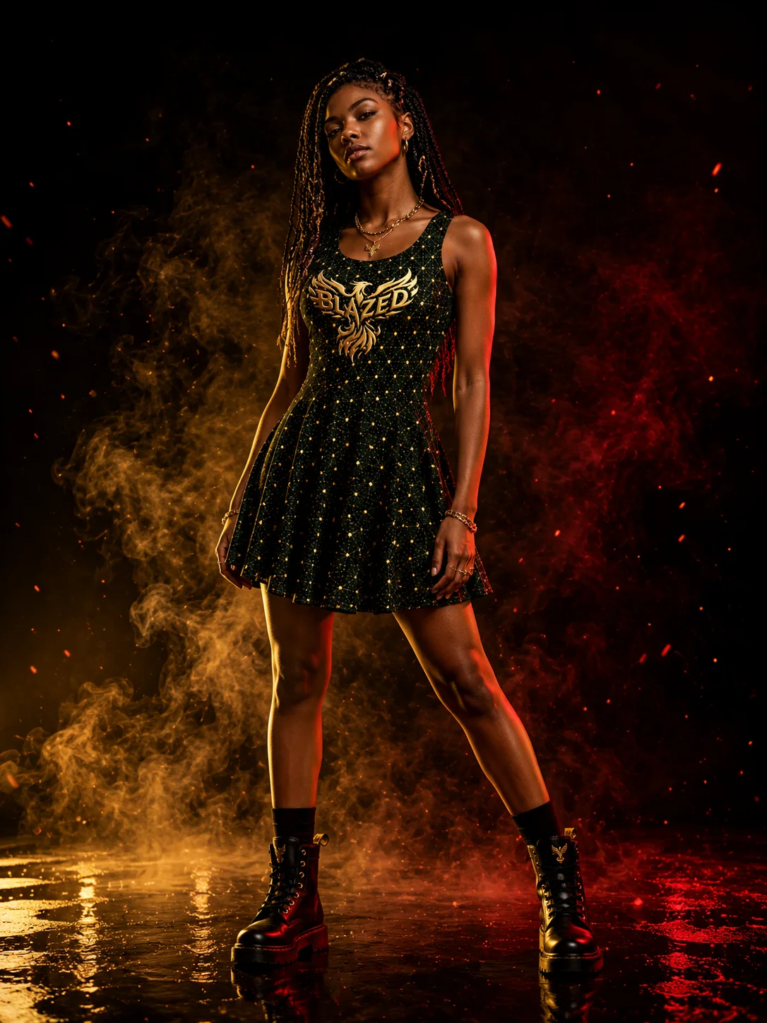 House of Blazed dress campaign